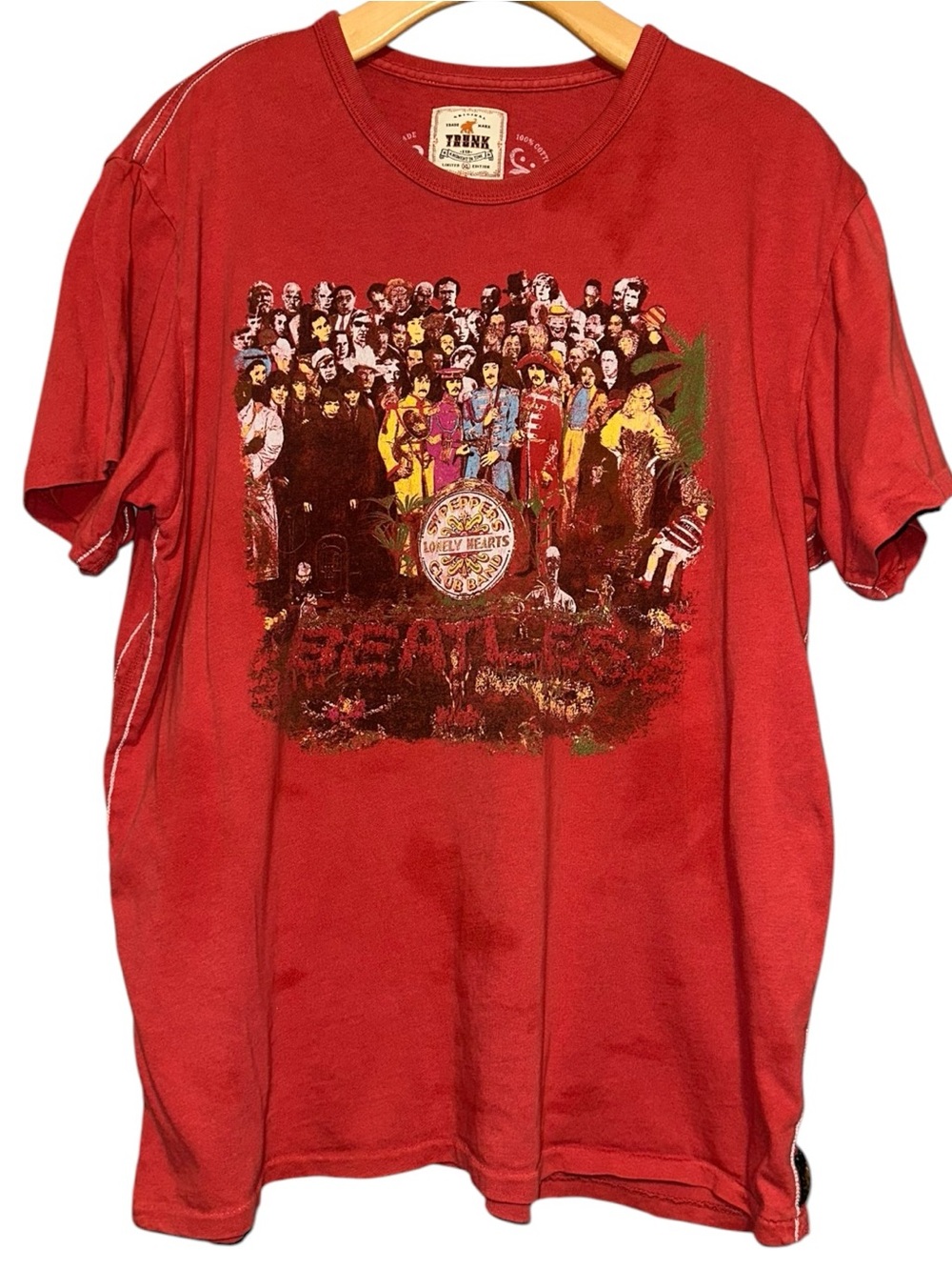 Trunk Ltd Vintage Men’s XL Red Beatles Sgt. Pepper Lonely Hearts Club T-Shirt